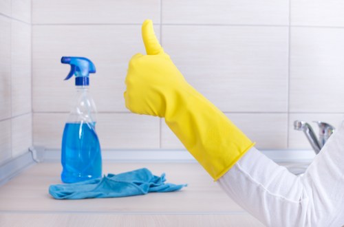 Complaint form and cleaning notes on a desk